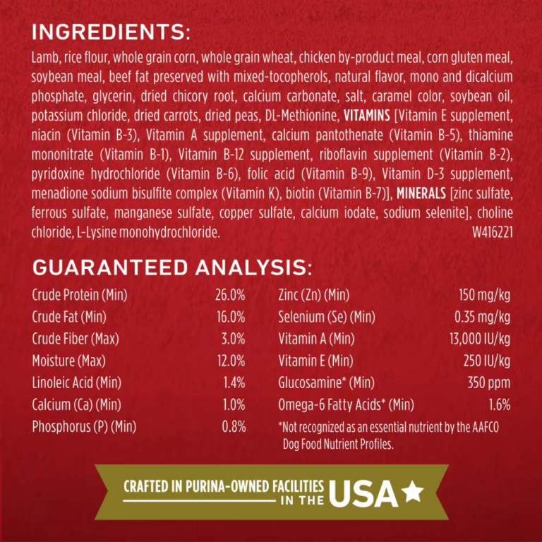 Write a 2 paragraph seo friendly description about Purina One Lamb and Rice Dog Food Formula with bullet points. Include words "best lamb and rice dog food" and mention it 2 times